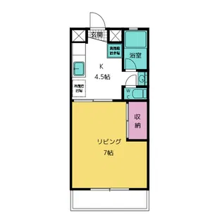 コーポサンシャイン【1階】の間取り