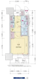 プレサンス四天王寺前夕陽ヶ丘 凛宮【7階】の間取り