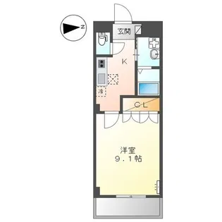 パラシオン平塚【1階】の間取り