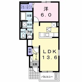 シティパルA【1階】の間取り