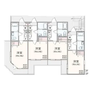 アザーレ・パッシオ元住吉【3階】の間取り