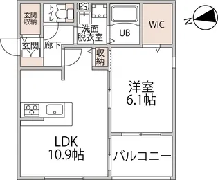 LA VIE LENTE【2階】の間取り