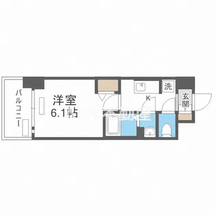 プレサンス天神橋筋六丁目ヴォワール【5階】の間取り