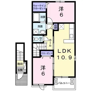 メイプルヴィラI【2階】の間取り