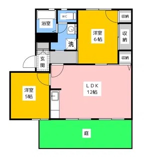 ピア D棟【1階】の間取り