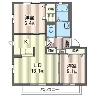メビュースタウンIIIJ【1階】の間取り