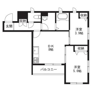 コンフォールKurenai【2階】の間取り