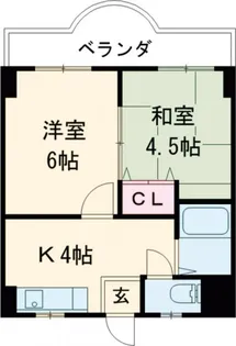 フジビル佐貫【4階】の間取り
