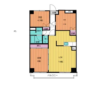 グリーンポートII【4階】の間取り