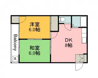 海田町田中マンション【3階】の間取り