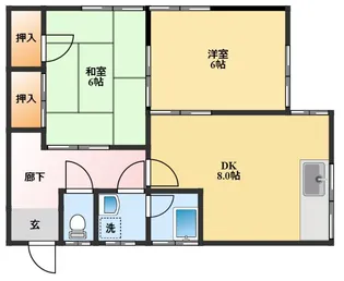 ヴィラ北栄【2階】の間取り