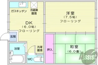 アビタシオンC棟【1階】の間取り