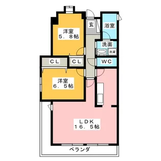 グランルーツ黒石【2階】の間取り