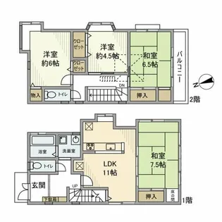神奈川県平塚市田村9【一戸建】の間取り