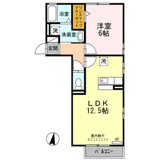 ソレイユIIA【2階】の間取り