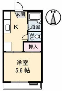 クレストピア新宮【2階】の間取り