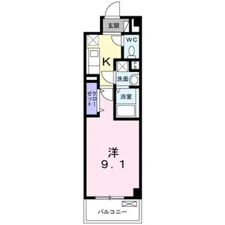 クレール【1階】の間取り