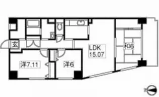 ホウライツルビル【5階】の間取り