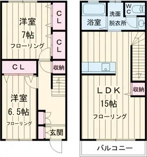 東京都杉並区上高井戸2【一戸建】の間取り