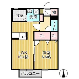 キャメロット イナミ【1階】の間取り