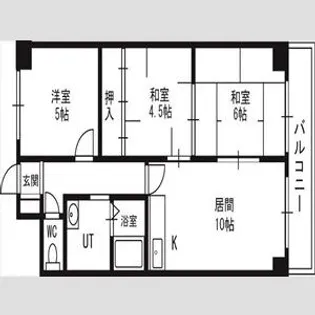 サンシティ新琴似【4階】の間取り