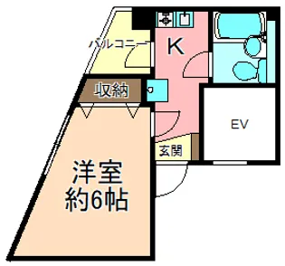 1Kの間取り画像