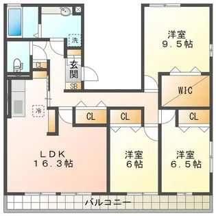 シュロス作右衛門【3階】の間取り