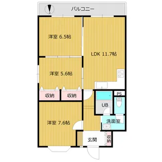 ベッラ・フィレンツェ【3階】の間取り