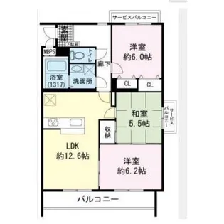 静岡県駿東郡長泉町下土狩【マンション】の間取り