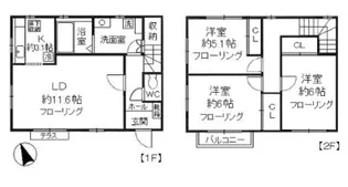 東京都小金井市前原町1【一戸建】の間取り