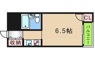 ポアール住之江【4階】の間取り