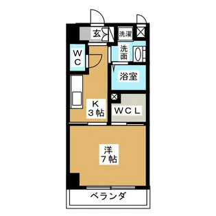 クレド城見通【5階】の間取り