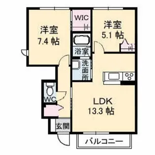 アンシャンテ サカエ【1階】の間取り