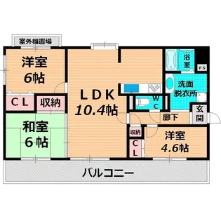 シャルマン鶴見【2階】の間取り