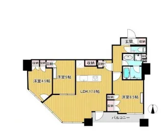 富久クロスコンフォートタワー【26階】の間取り