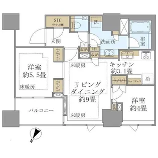 東京都千代田区四番町【マンション】の間取り