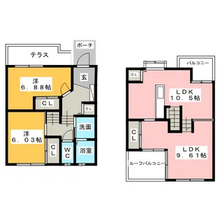 愛知県名古屋市緑区兵庫1【一戸建】の間取り