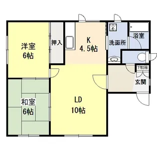関谷ハイツ F棟【2階】の間取り
