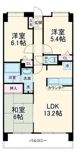 神奈川県厚木市寿町2【マンション】の間取り