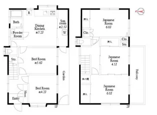 三軒茶屋戸建の間取り