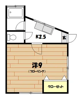希望ヶ丘アパート【2階】の間取り