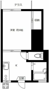 コーポヨネサク【1階】の間取り