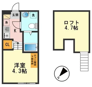 東京都江戸川区北小岩8【アパート】の間取り