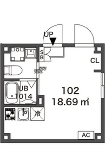 リバース笹塚【1階】の間取り