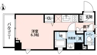 B CITY APARTMENT IKEBUKURO WEST【4階】の間取り