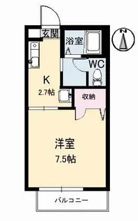 アンシャンテ沖新町【2階】の間取り