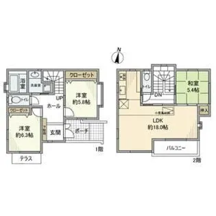 東京都世田谷区玉川台2【一戸建】の間取り