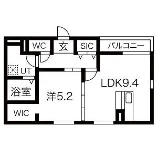 カームタイム栄生【1階】の間取り