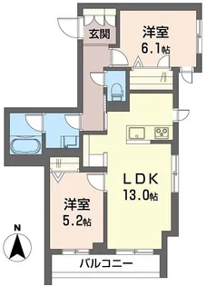 ロンド大井【2階】の間取り