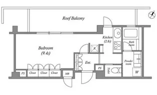 プラチナコート広尾【4階】の間取り